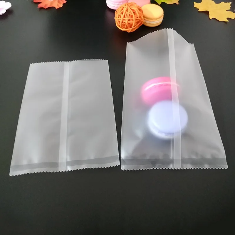 100pcs Frosted flat bottom heat seal bag food cookie candy baking