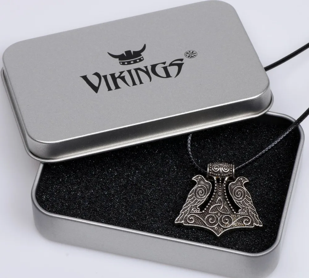 Odin кулон с вороном амулетом ожерелье Thor Hammer Infinity Triskele норвежский викинг руны