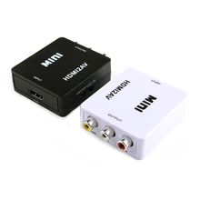 NTSC PAL выход HDMI К AV адаптер HDMI К AV/RCA адаптер CVBS 1080 P видео конвертер HDMI2AV адаптер конвертер коробка поддержка