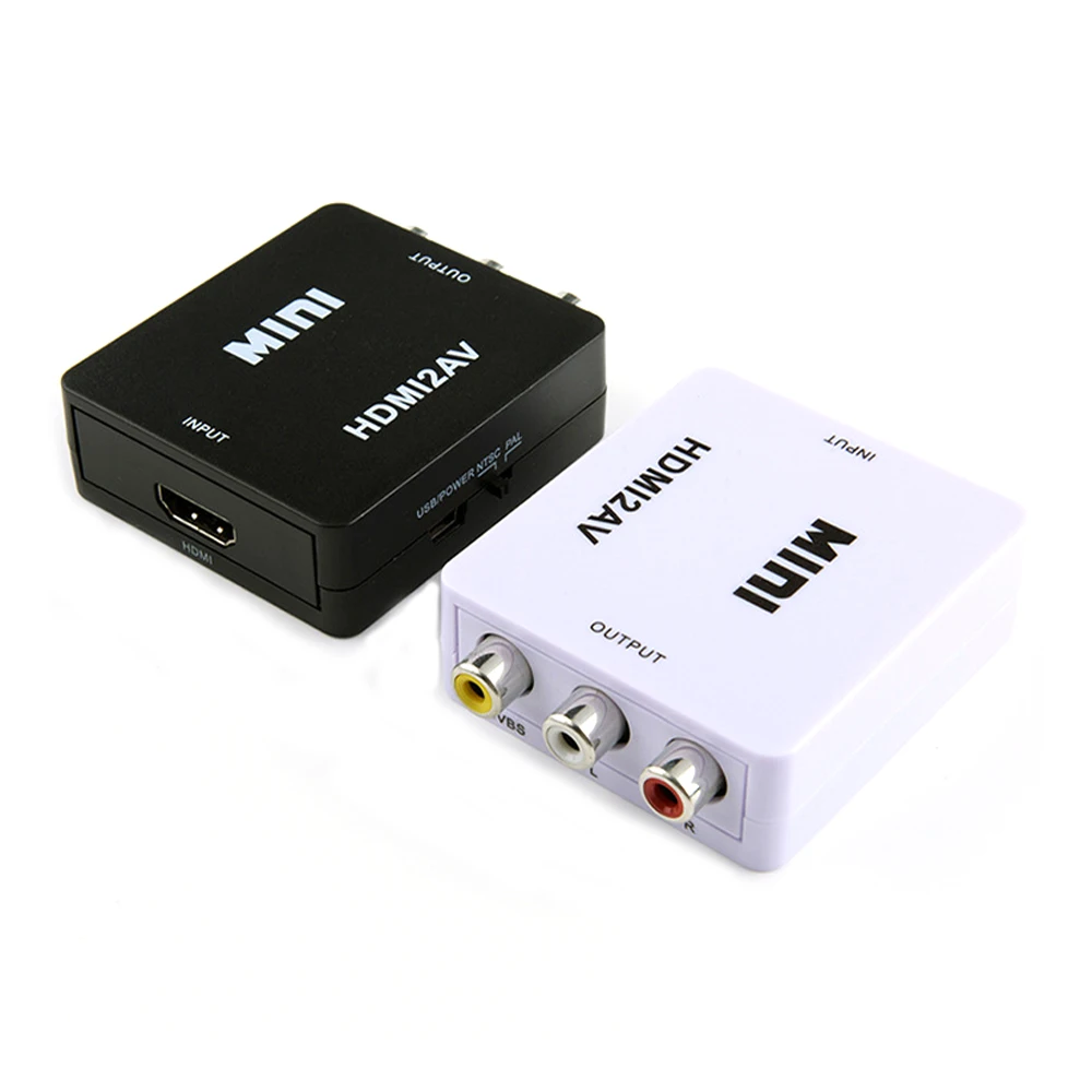 

NTSC PAL Output HDMI TO AV Adapter HDMI to AV/RCA CVBS Adapter 1080P Video Converter HDMI2AV Adapter Converter Box Support