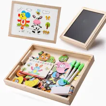 Детские деревянные игрушки головоломка обучающий пазл Магнитный пазл черная доска учебная доска игрушки для детей от 2 до 4 лет ME2544H