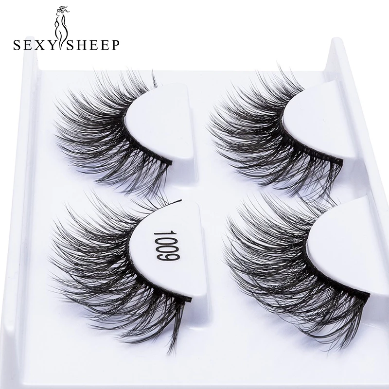 

2/8 Pairs Thick False Eyelashes Cross Lashes Curling Messy Soft 3D Fake Eyelashes Makeup Tools Natural Long Eyelash Extension