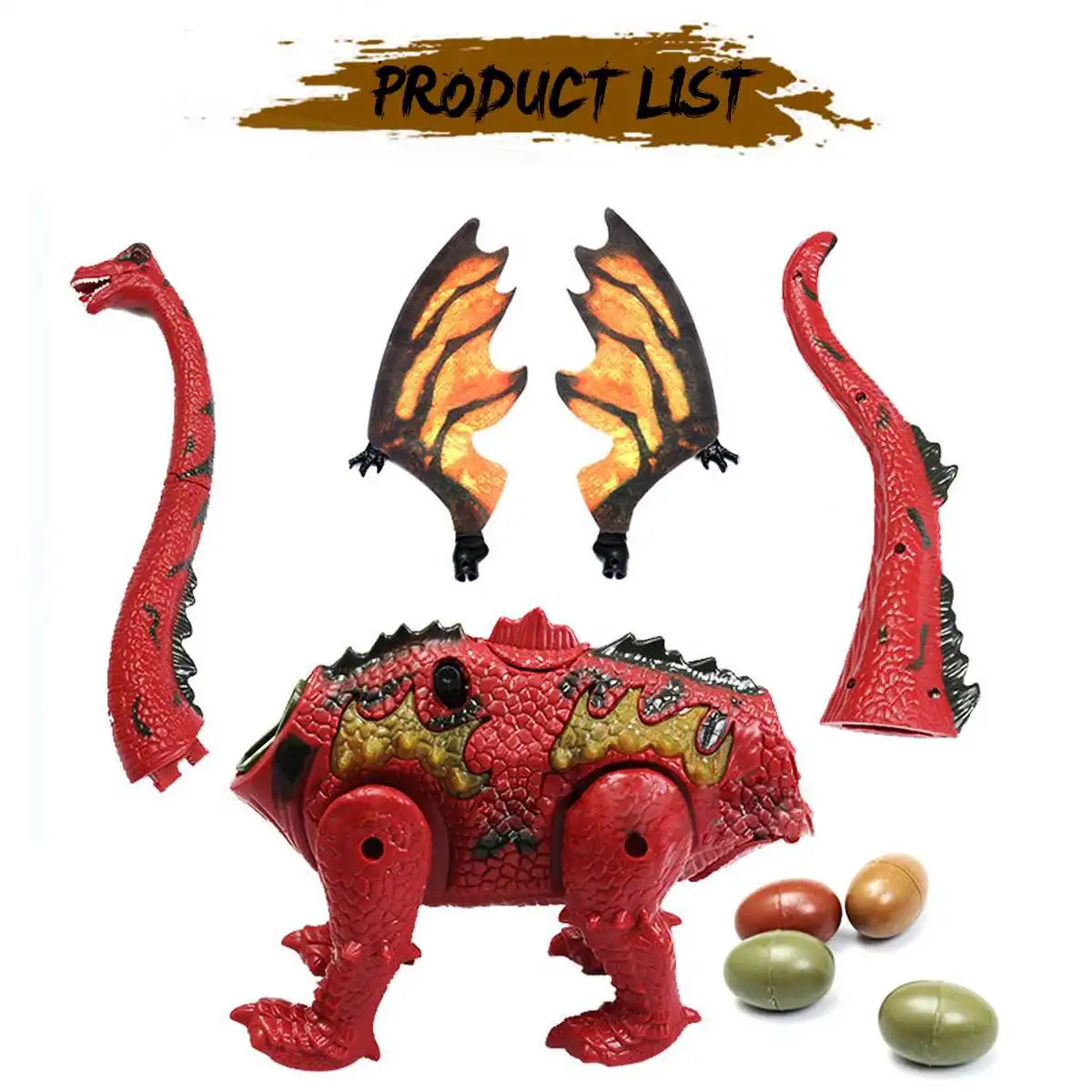 Luzes de Projeção Presentes de Aniversário Crianças Brinquedos Elétrica Andando Dinossauro Brinquedo Longo Pescoço Colocar Ovos Rugido Sons Natal Asa 11 longo pescoço colocar ovos luzes de projeção