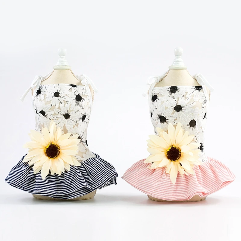 

Print Summer Pet Dog Clothes For Small Dogs 2019 Fashion Chihuahua Dog Clothing For Puppy Overalls Pet Dress For Puppies S/M/L