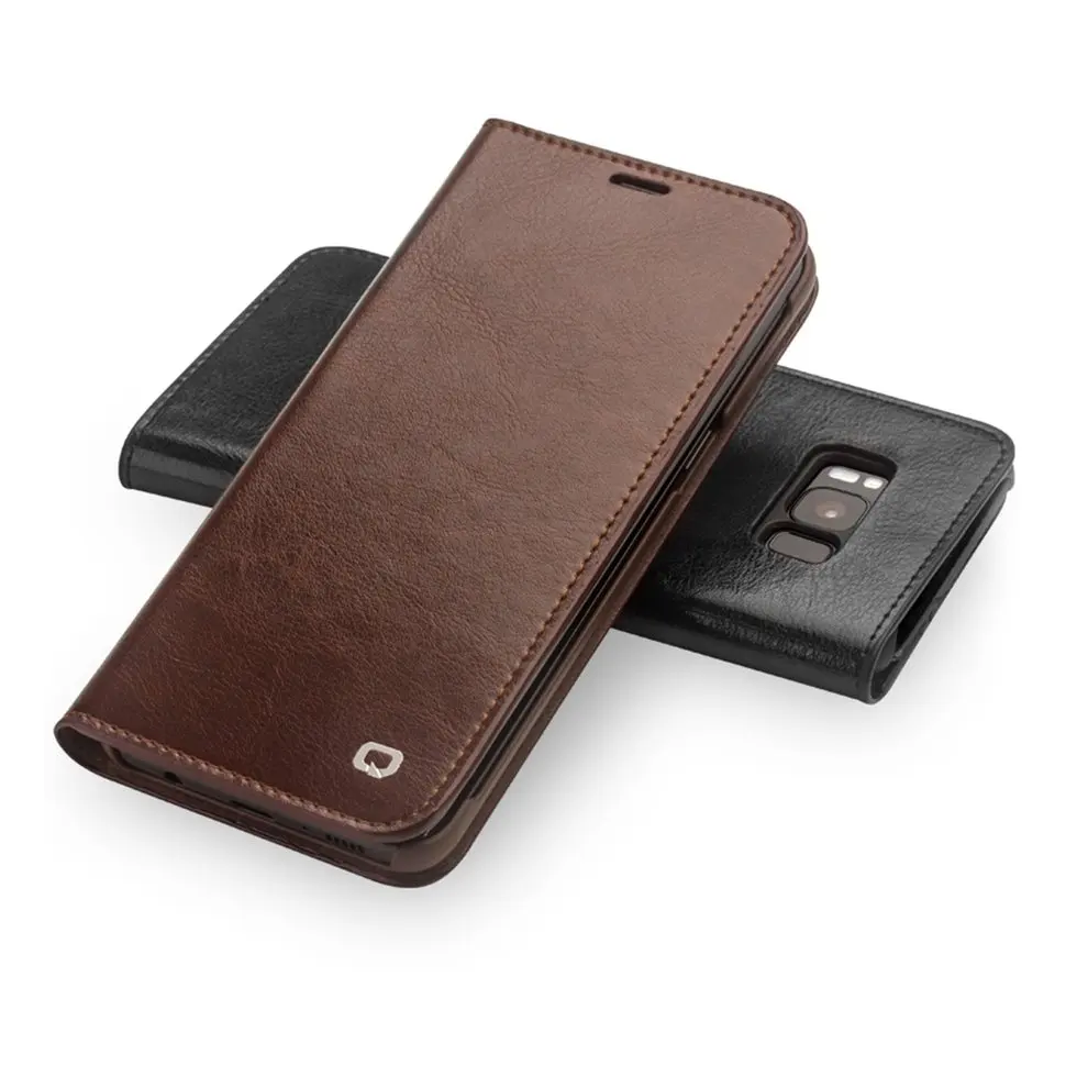 

8 Pcs Genuine Leather Phone Cover Case Scratch-resistant Flip Cover Business Protective Cover For Samsung Galaxy S8 S8 Plus