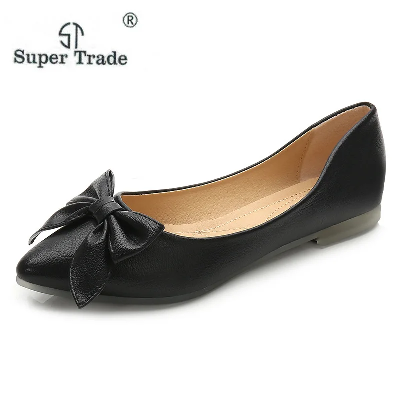 Women Flats Platform Shoes Ladies Pointed Toe Bowite Casual Shoes Women