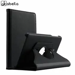 AKABLEILA Личи шаблон Tablet PU Кожаные чехлы для samsung Galaxy Tab 8,0 дюймов 2017 T380 T385 чехол 360 Вращающийся стенд Крышка