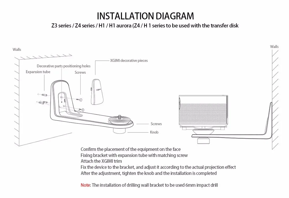 XGIMI H1 Projector Wall Mount Bracket Stand (6)