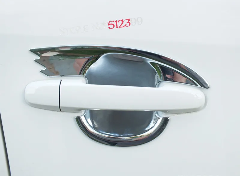 4pcs/set Chrome Exterior Door Handle Bowl Decorative cover Trim For Toyota Vios Yaris Sedan 2014