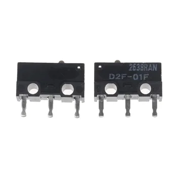 

2Pcs Original OMRON Mouse Micro Switch D2F-01F Gray Dot Gold Alloy Contacts