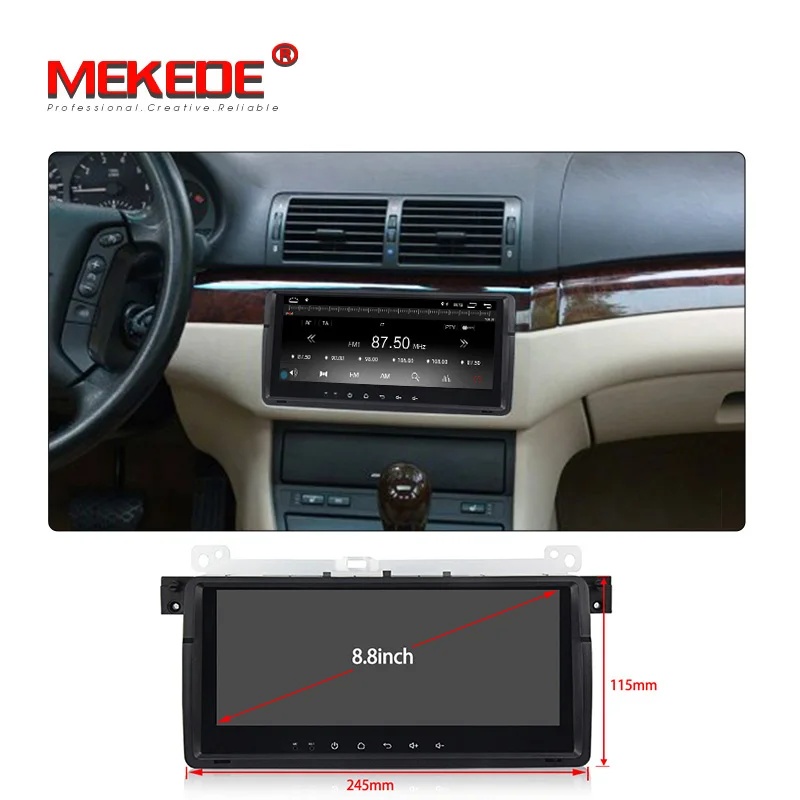 MEKEDE Android 9,1 2+ 32G 1 Din автомобильный DVD аудио радио плеер для BMW E46 M3 318/320/325/330/335 gps навигации WI-FI BT