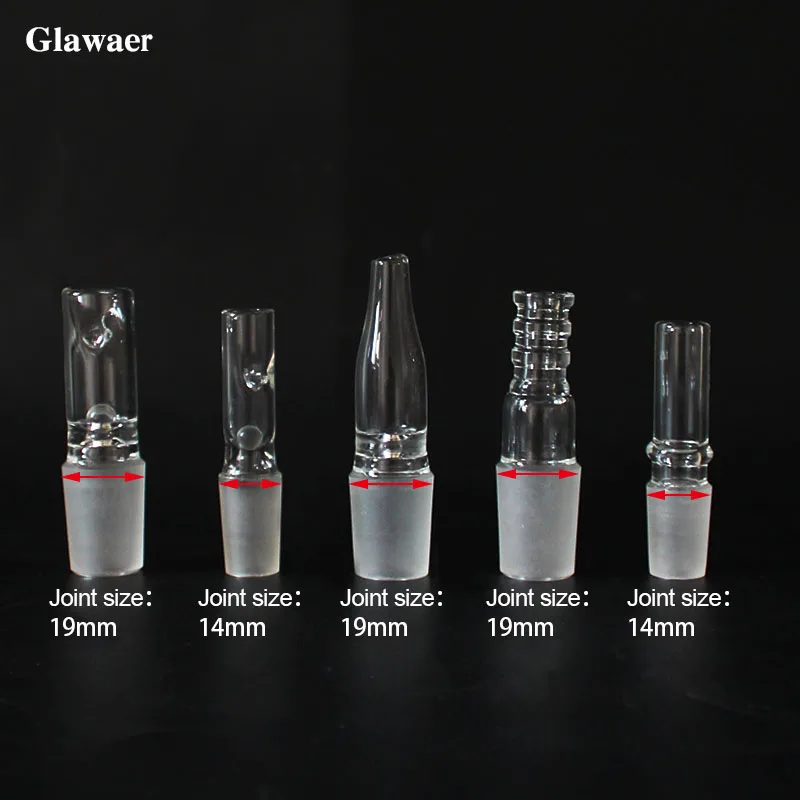 1pcs glass hookah shisha 14mm or 19mm spiral shape contact valve sharp