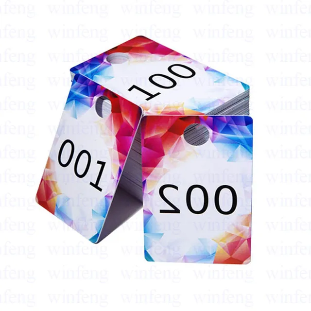 Customized Plastic Number Hanger Card 1 10 Reusable Plastic Normal and