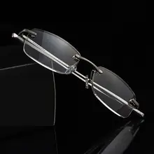 Высококачественные алюминиевые очки для чтения без оправы, старые очки для чтения, HD линзы из смолы, очки для пресбиопии, Gafas de lectura