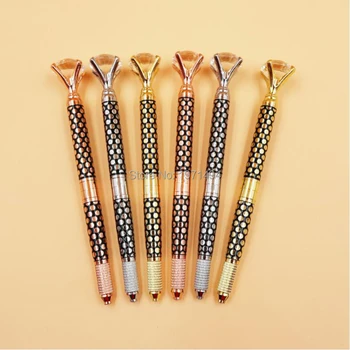 

New arrival 50pcs diamond double head manual microblading pens tattoo fog shading tattoo pens 20pcs micro round liner needles