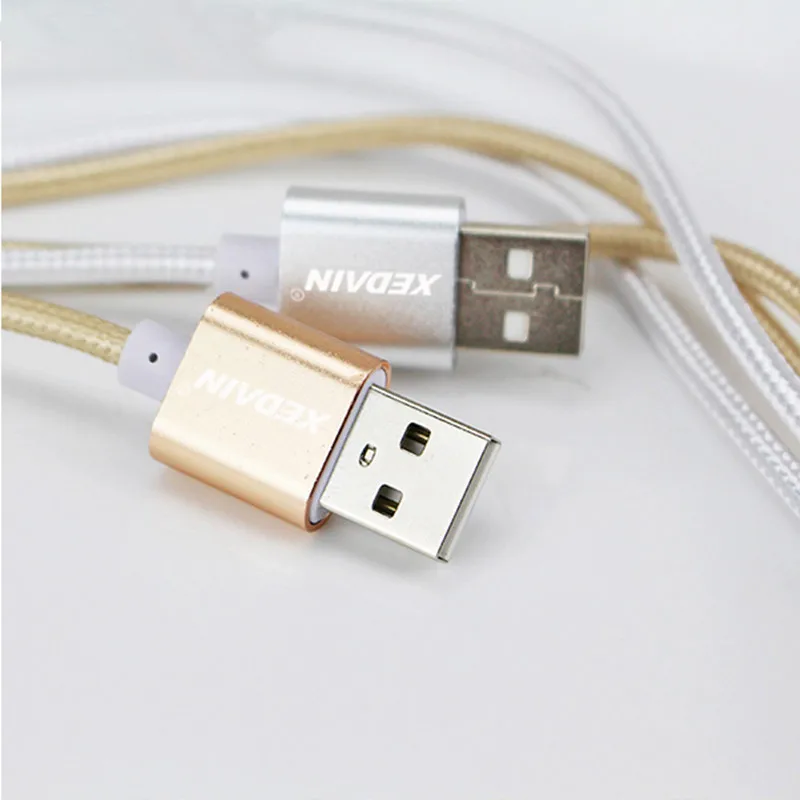 ل فون 8 7 6 s زائد 5 s باد Xiaomi هواوي 2A عالية الجودة المعادن النايلون المصغّر usb كابل المحمول الهاتف مزامنة بيانات كابلات شحن
