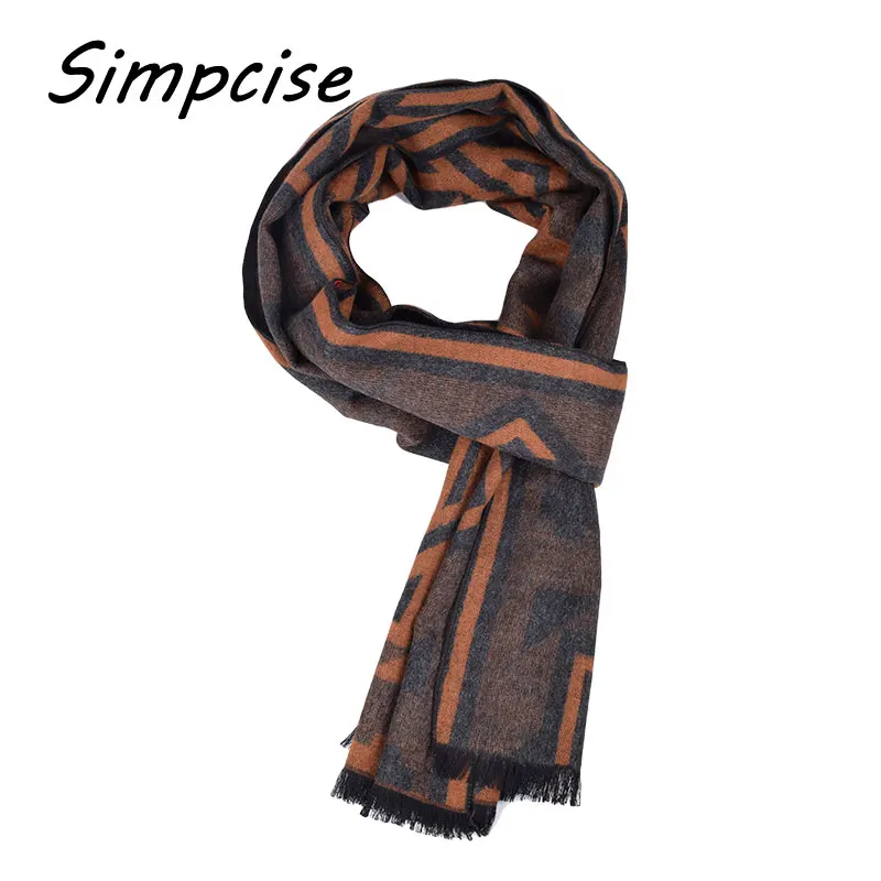 wool scarf mens Men's 2021 new Autumn and winter fashion scarves men  warm wool scarves cashmere scarf A3A18918 mens linen scarf