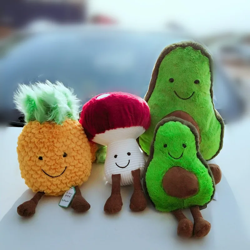 

15 to 70 cm Big size Plush Fruit toys Stuffing Avocado Soft pineapple and hairy apple Living room plush toys decoration
