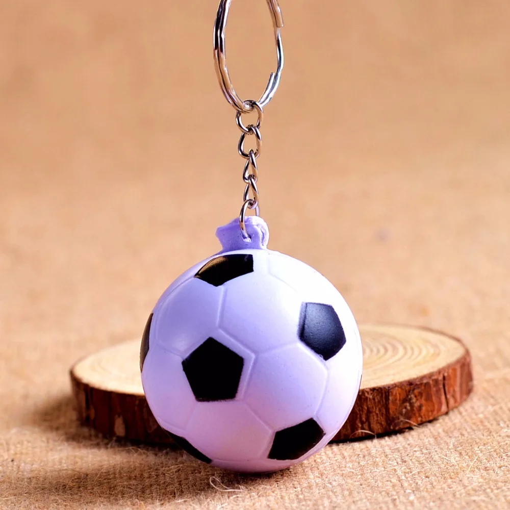 FREE SHIPPING BY DHL 100pcs/lot Soft Pu Football Keychains Foam