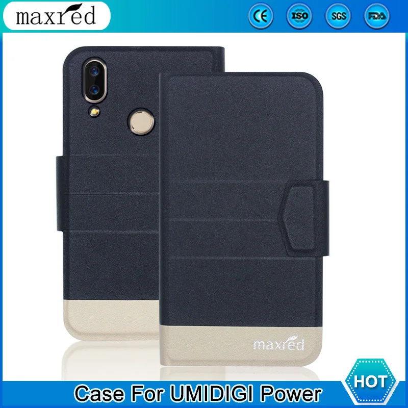 

5 Colors!Power UMIDIGI Case Phone 2019 High Quality Flip Ultra-thin Luxury Leather Protective Case For UMIDIGI Power Cover Phone