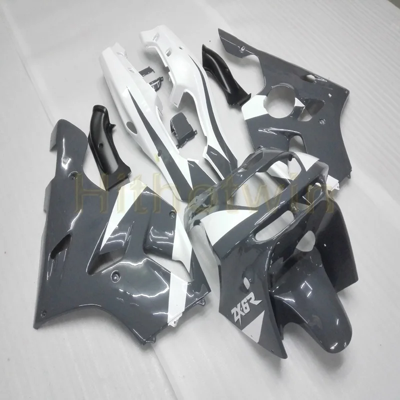 Пользовательские мотоцикла хомут для KAWASAKI ZX6R 1994 1995 1996 1997 ZX 6R Мотоцикл Обтекатели+ винты+ серый