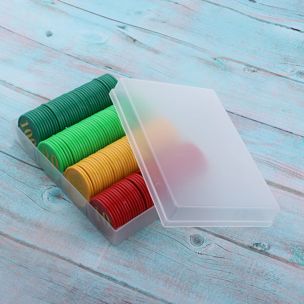 160pcs Acrylic Game Wager Mahjong Money Chips 33mm For Gambling Poker Game Mahjong Playing And Other Recreation Games
