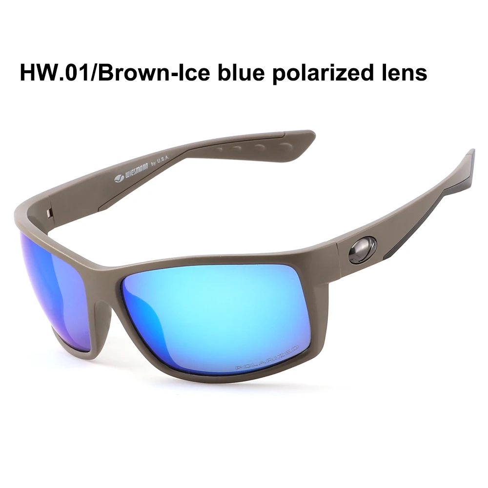 Новинка wiesmann, поляризационные солнцезащитные очки, очки для морской рыбалки, для мужчин и женщин, для спорта на открытом воздухе, солнцезащитные очки, UV400, специальные - Цвет линз: Brown-Ice blue