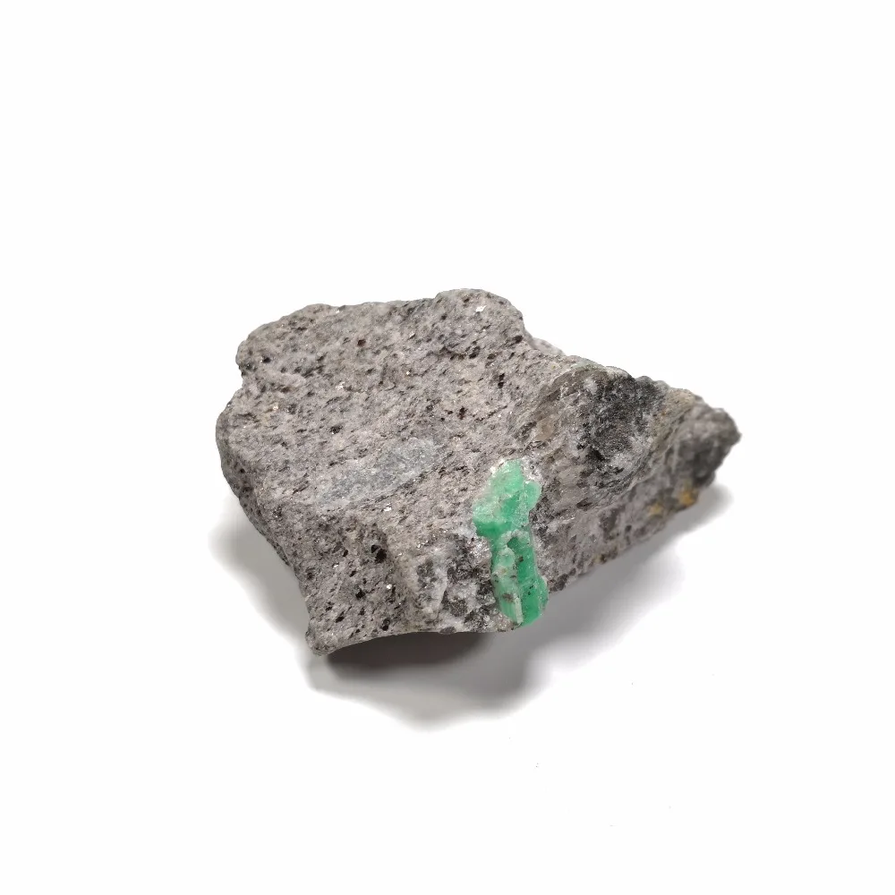 

275g NATURAL Stones and Minerals Rock Emerald green symbiosis with quartz crystal gem stone ore sample collection D3-49