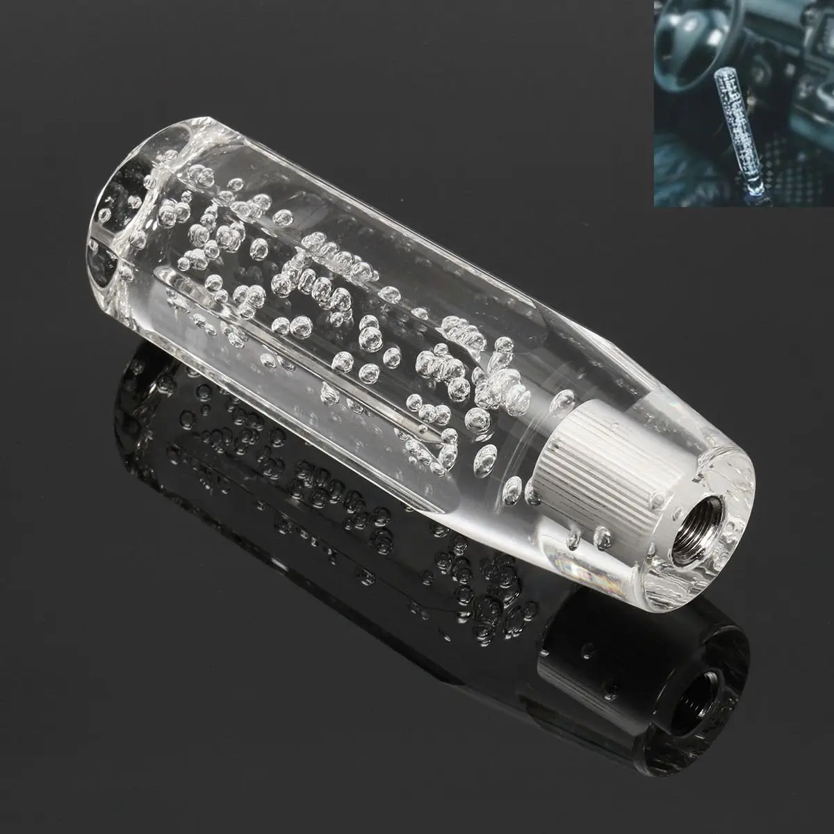 Universal Car Truck Octagon Crystal VIP Manual Bubble Shifter Shift Knobs 150mm