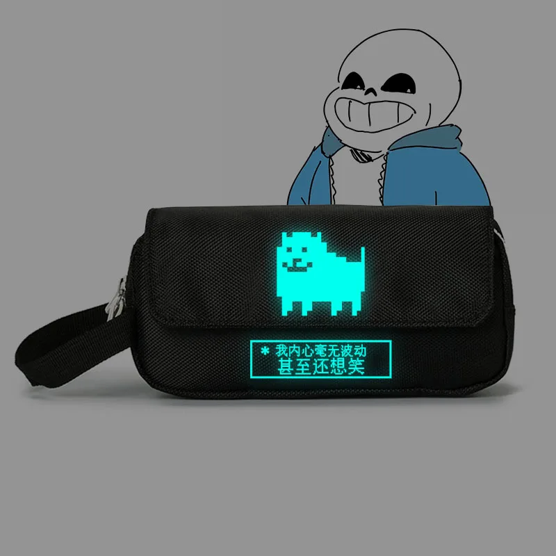 Игра Undertale Frisk Sans Скелет принт канцелярские принадлежности Sotrage сумка ручка чехол большой холщовый чехол для карандашей школьные сумки органайзер для путешествий