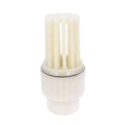 

White Beige Replacement 1.2" Thread Dia Plastic PVC Foot Bottom Valve  ZMM