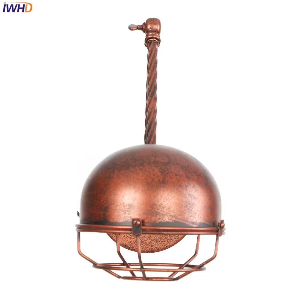 IWHD Железный рокер настенный светильник Винтаж Nordic Wandlamp светодиодный Эдисон настенный светильник Промышленный туалетный светильник