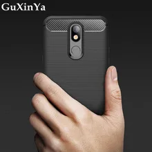 Para LG Casos de Silicone Para LG K12 K40 Plus Capa Macio De Fibra De Carbono Capa Para LG K40/K12 Plus tampa traseira Para LG K40 Fundas 5.7