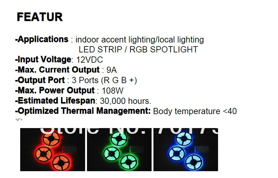 9 канала led ИК музыкальный контроллер, DC12V вход переменного тока, 1A* 9 выходной канал