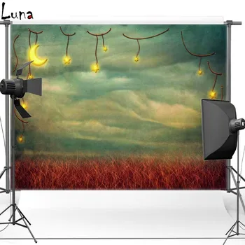 

MEHOFOTO Cartoon Light Vinyl Photography Background For Night Sky New Fabric Flannel Backdrop For photo studio Props 2722