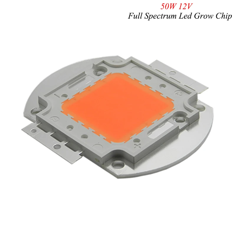 1 шт./лот высокая мощность 50 Вт 12 В LED Grow Chip полный спектр 380 ~ 840nm SMD 48 grow EPISLEDS