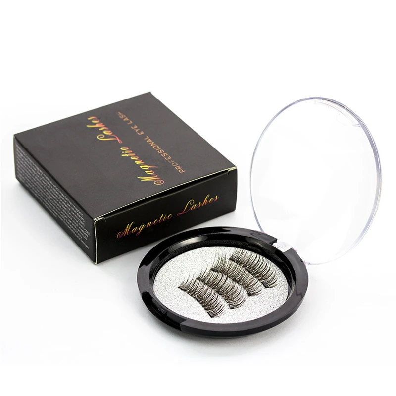 

4Pcs Magnetic False Eyelashes 3D Handmade Reusable No-glue Eye Lashes Natural Lashes Fake Eyelashes Makeup Eyelash Extension