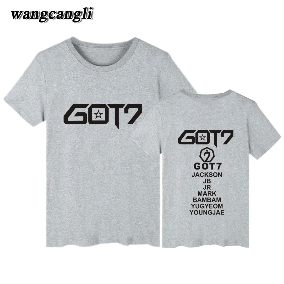 Летняя футболка GOT7 Kpop для женщин и мужчин JB Jackson с коротким рукавом женская 7 K хип