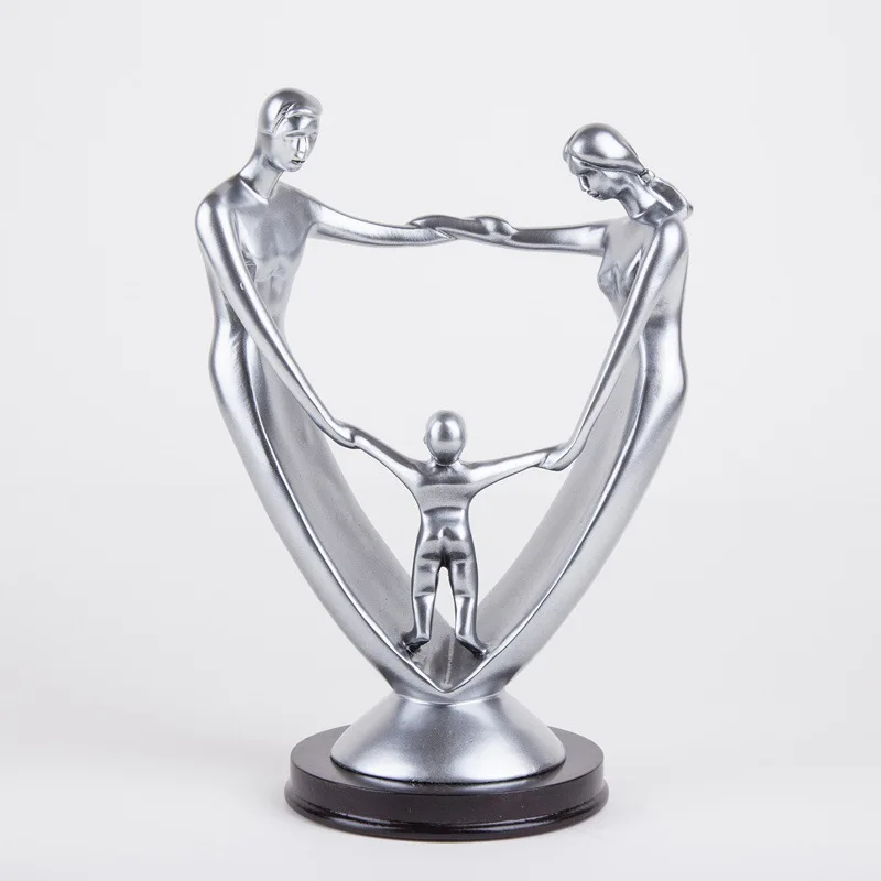 

Modern Simple Family Model Decoration Figurines Abstract Figures Statue Ornament Home Office Desk Decoration Resin Crafts Gifts