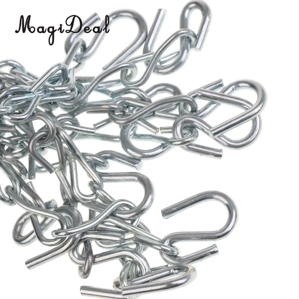 MagiDeal Heavy Duty Metal Chain Link Basketball Net for Standard Indoor or Outdoor Team Sports Basketball Hoop Rim Silver