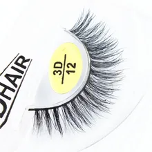 Натуральные объемные ресницы для завивки, 3D норковая подделка, Индивидуальные Накладные ресницы, брендовая косметика, макияж Cilios Posticos 3D-12