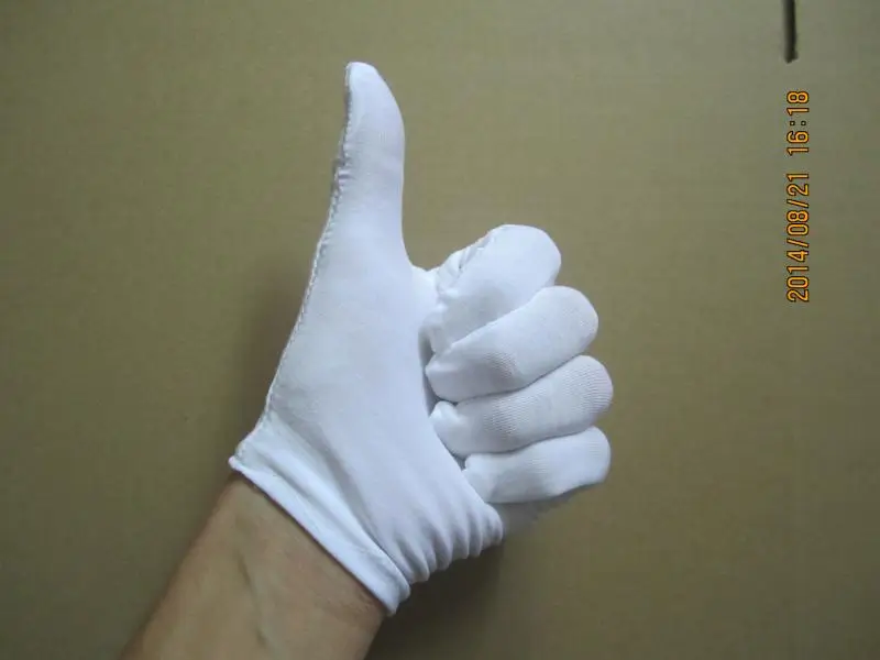 1 пара, полезные белые хлопковые перчатки для работы по дому/церемонии/пота, безопасные рабочие перчатки