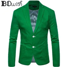 Новое поступление мужской пиджак, жакет зеленый Повседневное с длинным рукавом откладным воротником Для мужчин пальто для вечерние жениха