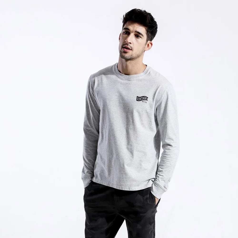 SIMWOOD Long Sleeved T-Shirt Men Fashion Spring New Tops Letter O-neck Tshirt Casual Streetwear 100% cotton 2019 Tees 180482 SIMWOOD Long Sleeved T-Shirt Men Fashion Spring New Tops Letter O-neck Tshirt Casual Streetwear 100% cotton 2019 Tees 180482