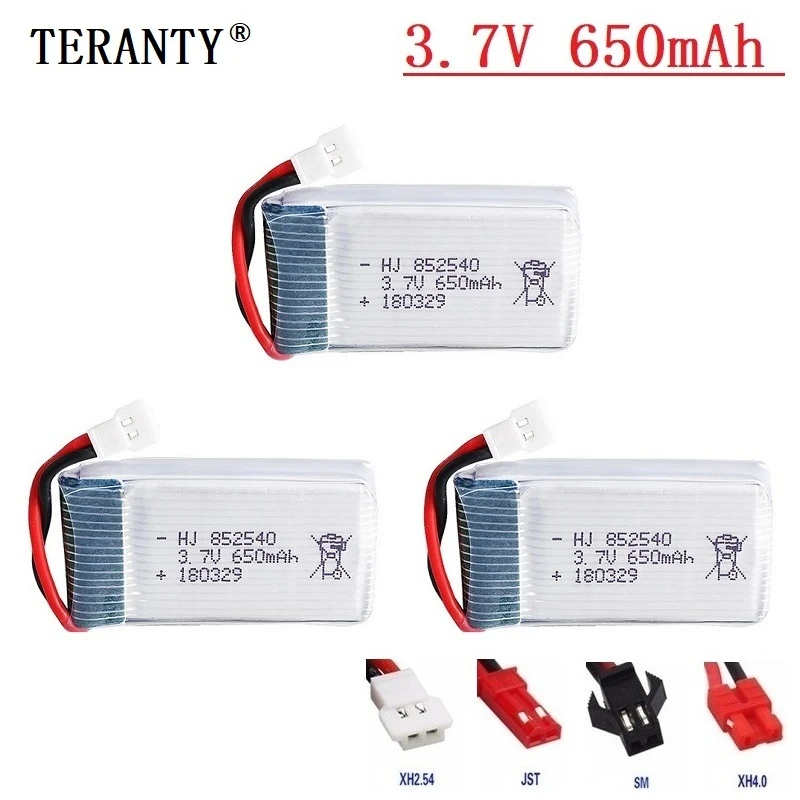 852540 3 7 V 650mAh литий полимерный аккумулятор для Syma X5 X5C 1 X5SC X5SW X6SW H9D H5C L15FW FY550 HJ818 HJ819