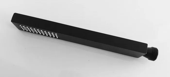 Matte black banheiro abs handheld chuveiro cabeça