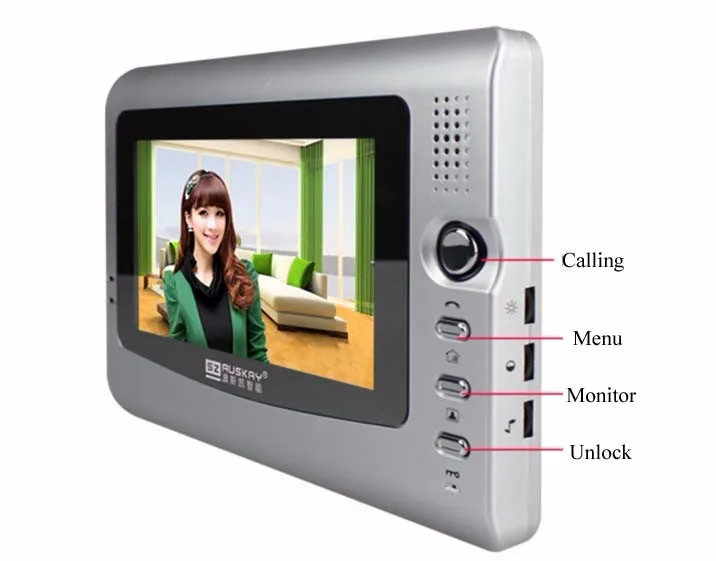 Clearance XinSiLu Internation quality 7"Video intercom system for 8-apartments .,the waterproof  HD night vision camera for 8-apartments 4