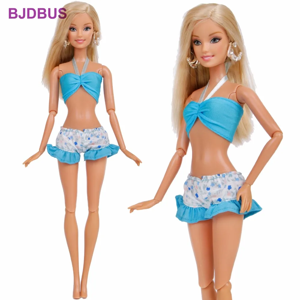 

Fashion Style Swimwear Beach Party Wear Braces Tops Cute Summer Lace Sexy Swimsuit Clothes For Barbie Doll Accessories Gifts Toy