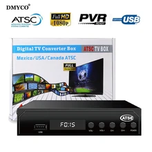 Hot HD Digital ATSC TV Receiver Terrestrial Signal TV Tuner Support MPEG-4 1080P PVR TIMESHIFT Set Top BOX for USA Canada Mexico