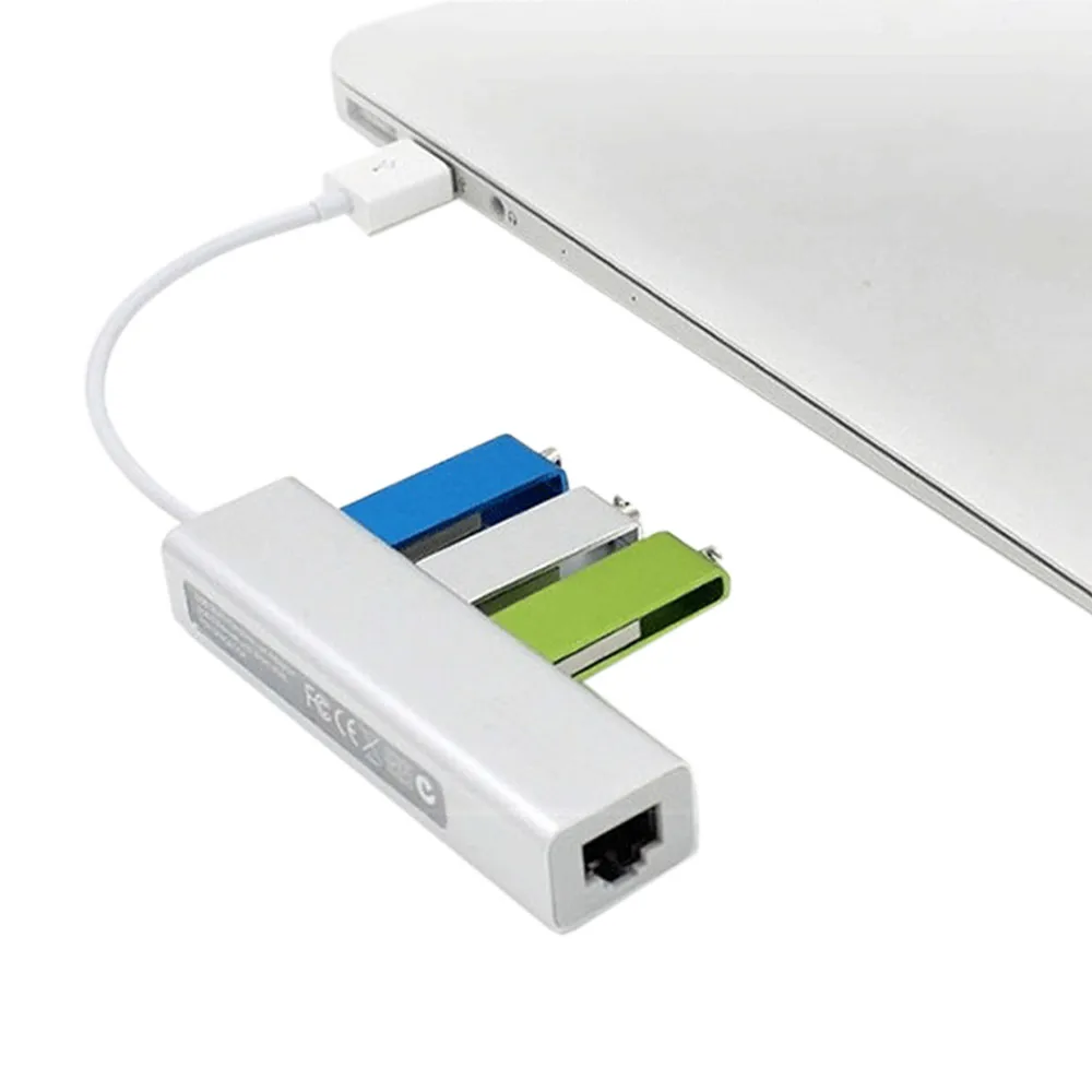 Новая USB Сетевая карта с 3 портами адаптер к RJ45 Lan сетевая RTL8152 Ethernet для Mac IOS Android